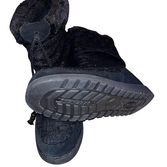 Skechers Women’s Black Knit Keepsake Blur Fur Trim Fall Winter Boots Sz-8 - Picture 7 of 7